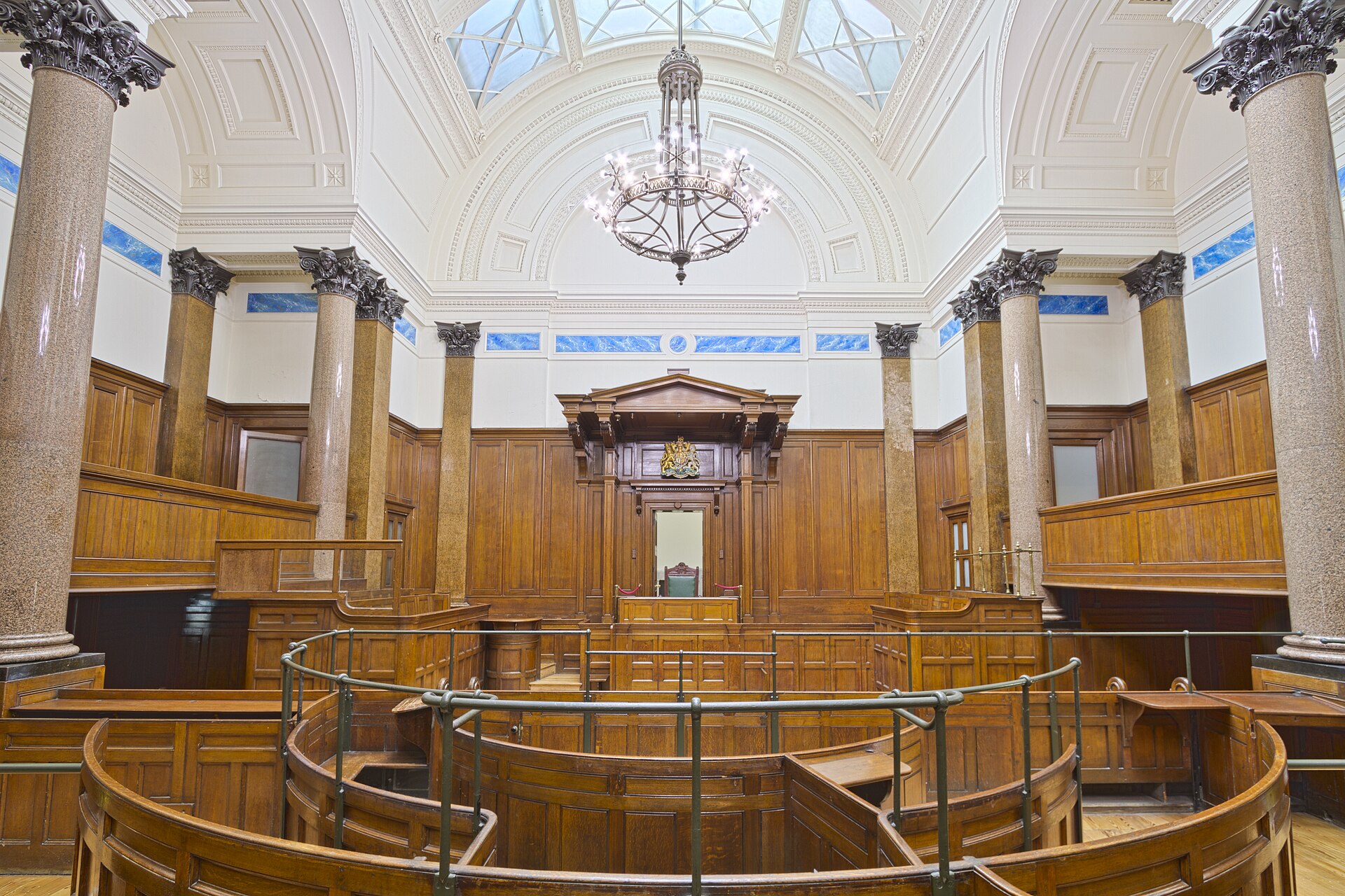 Courtroom inside St George’s Hall Liverpool.