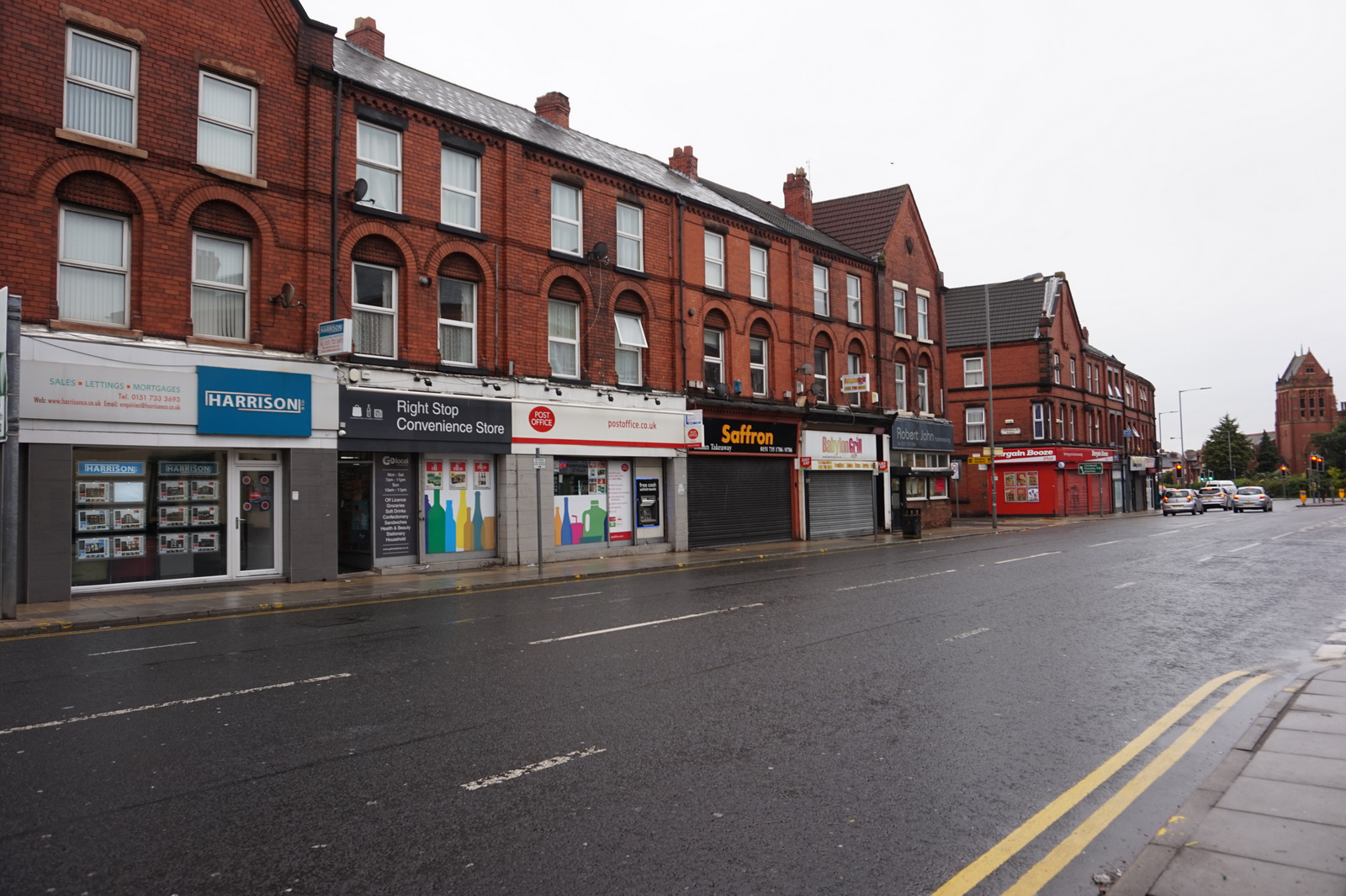 Modern view of Smithdown Road in Liverpool.